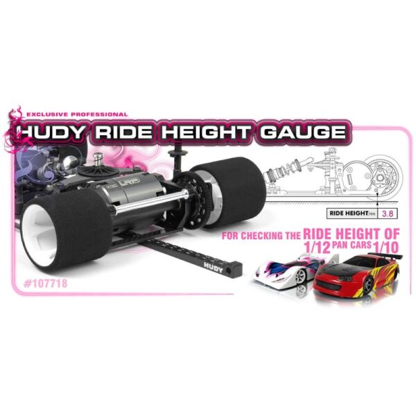 HUDY Ride Height Gauge Stepped For 1/10 & 1/12 Pan Cars - immagine 2