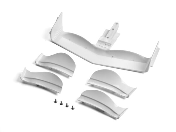 Xray X1 Composite Adjustable Front Wing - White Fiat Design